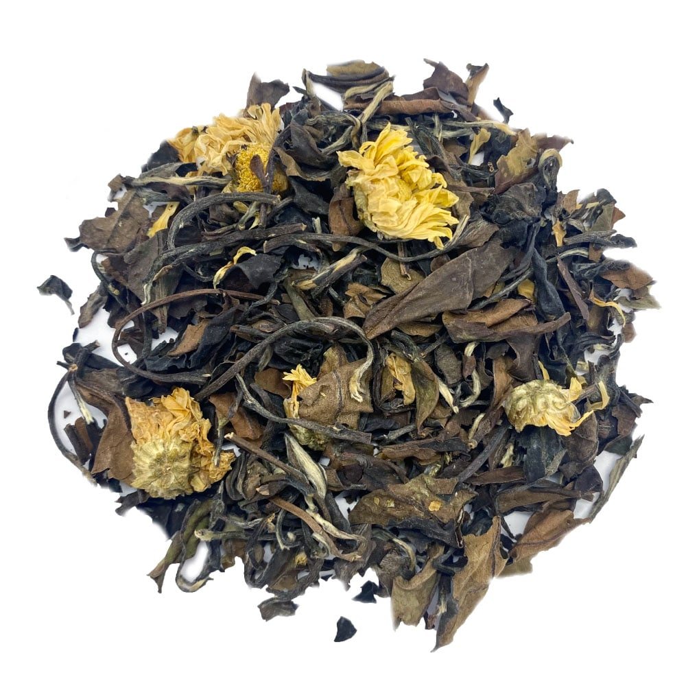 China White with Chrysanthemum