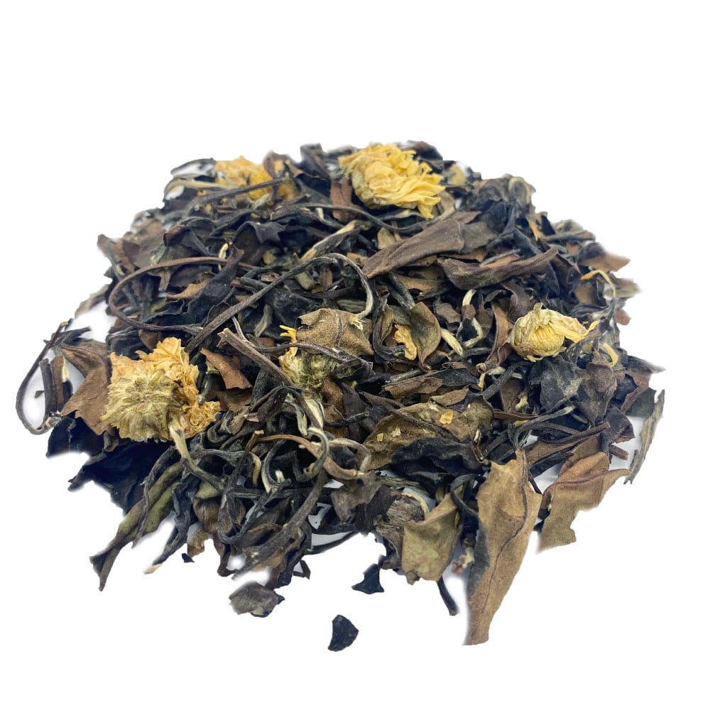 China White with Chrysanthemum