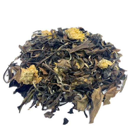 China White with Chrysanthemum