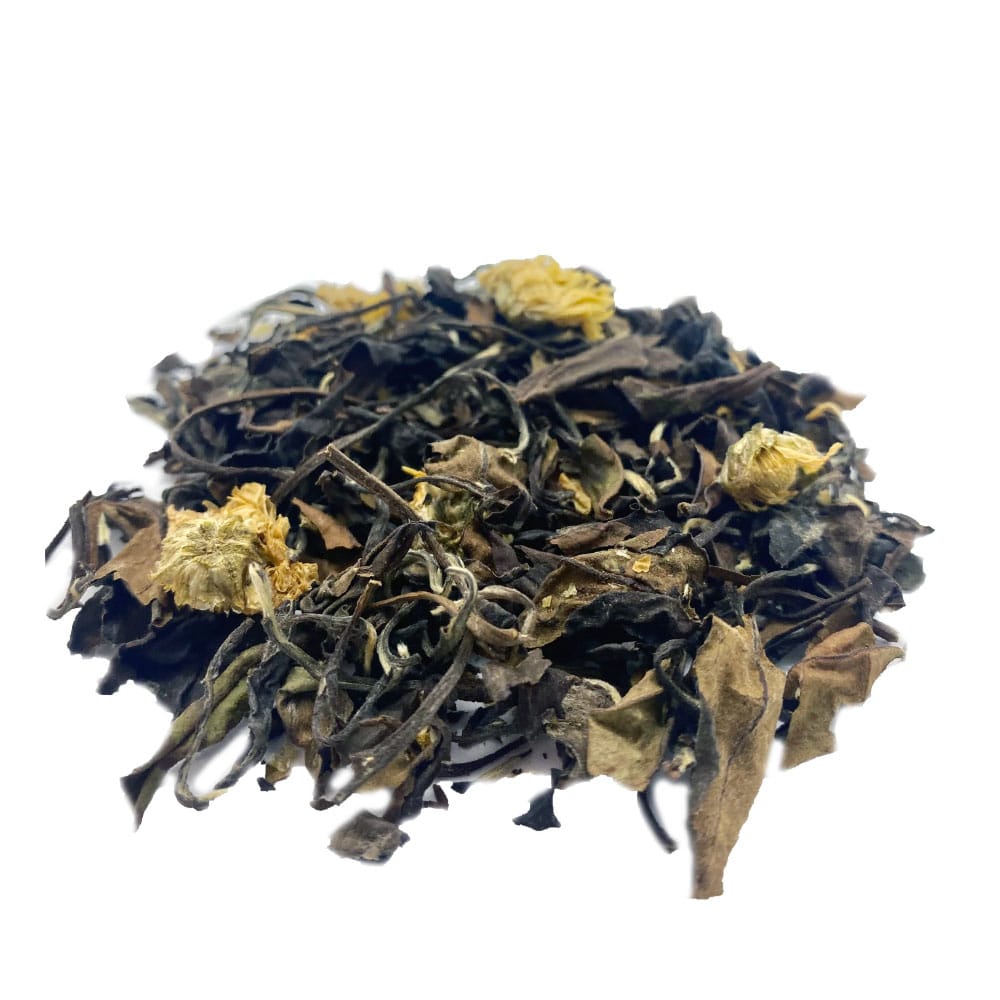 China White with Chrysanthemum
